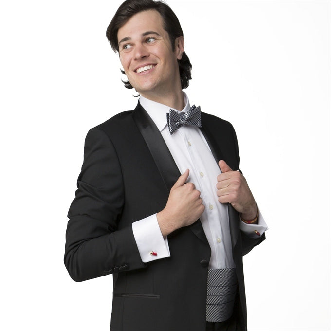 On Air Stripe: Cummerbund Set - Navy/Blue