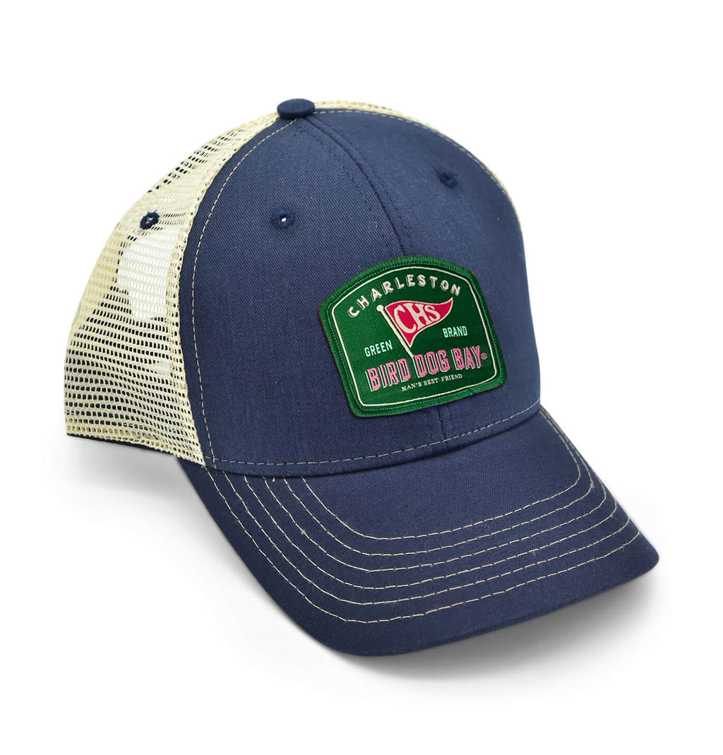 Charleston Burgee: Badged Trucker Cap - Navy