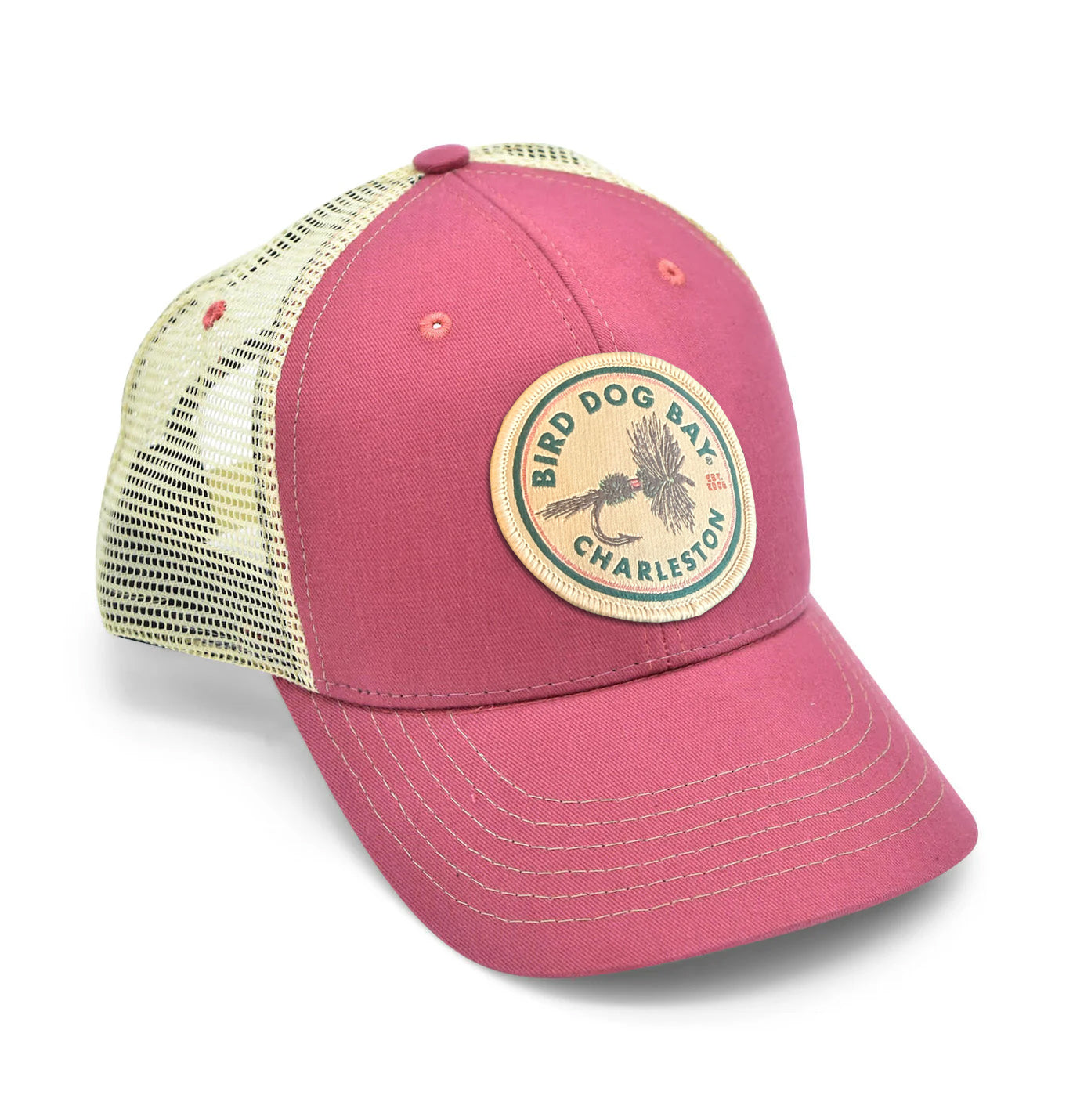 Royal Wulff: Badged Trucker Cap - Port Side Red